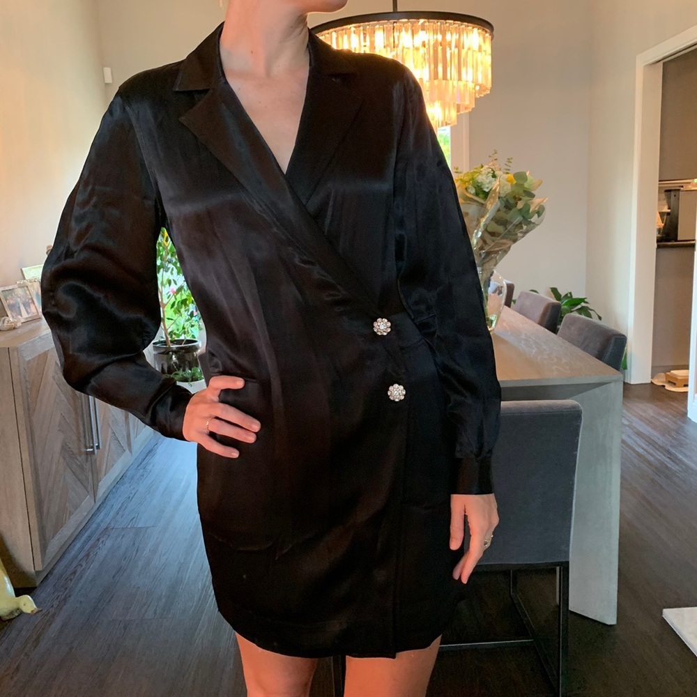GANNI heavy satin dress